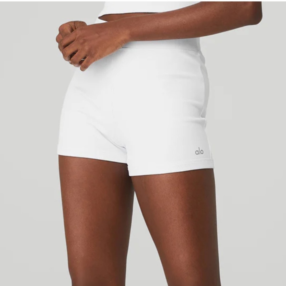 ALO Yoga White Athletic Shorts